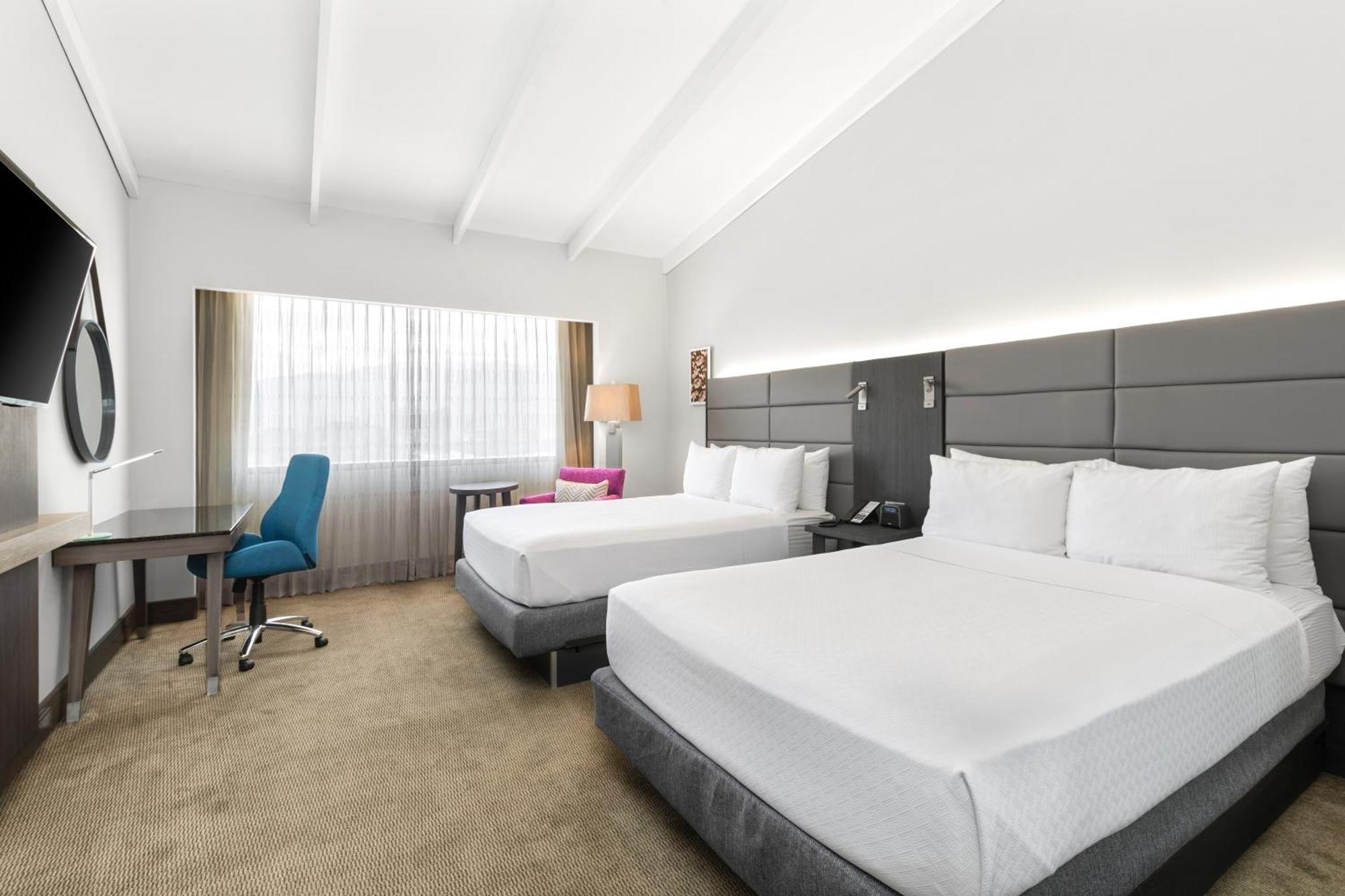 Standard Double Room with Two Double Beds and Lounge Access - Top Floor