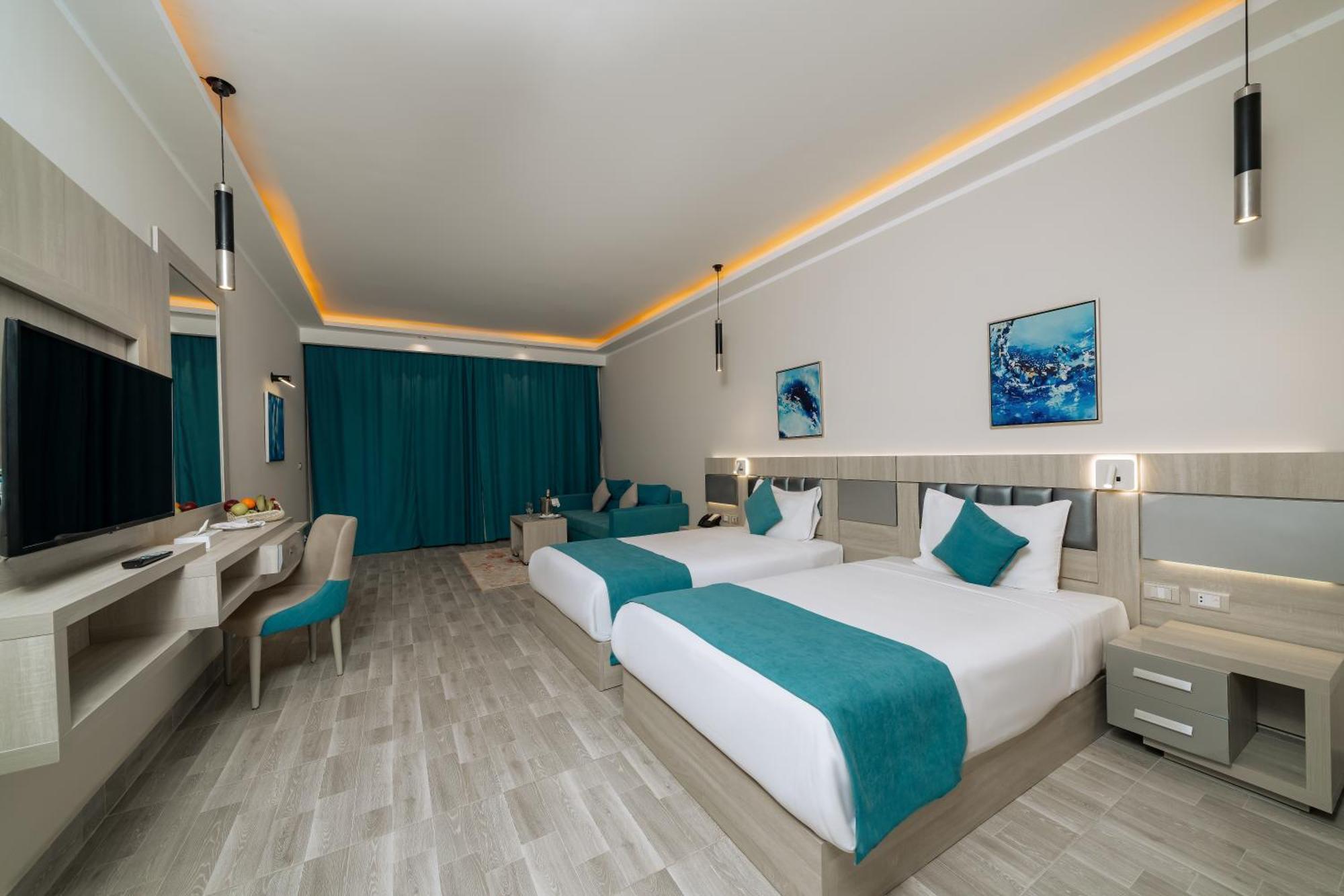 Tweepersoonskamer met 1 of 2 Bedden en Uitzicht op Zee